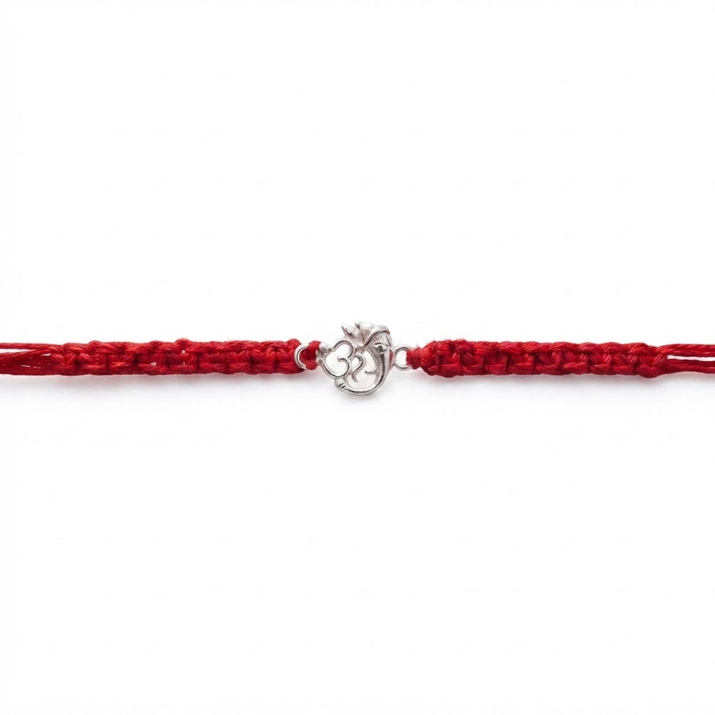 Om Silver Rakhi for Brother