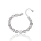 925 Sterling Silver Bracelet for Women American Diamond Adjustable Link Jewelry