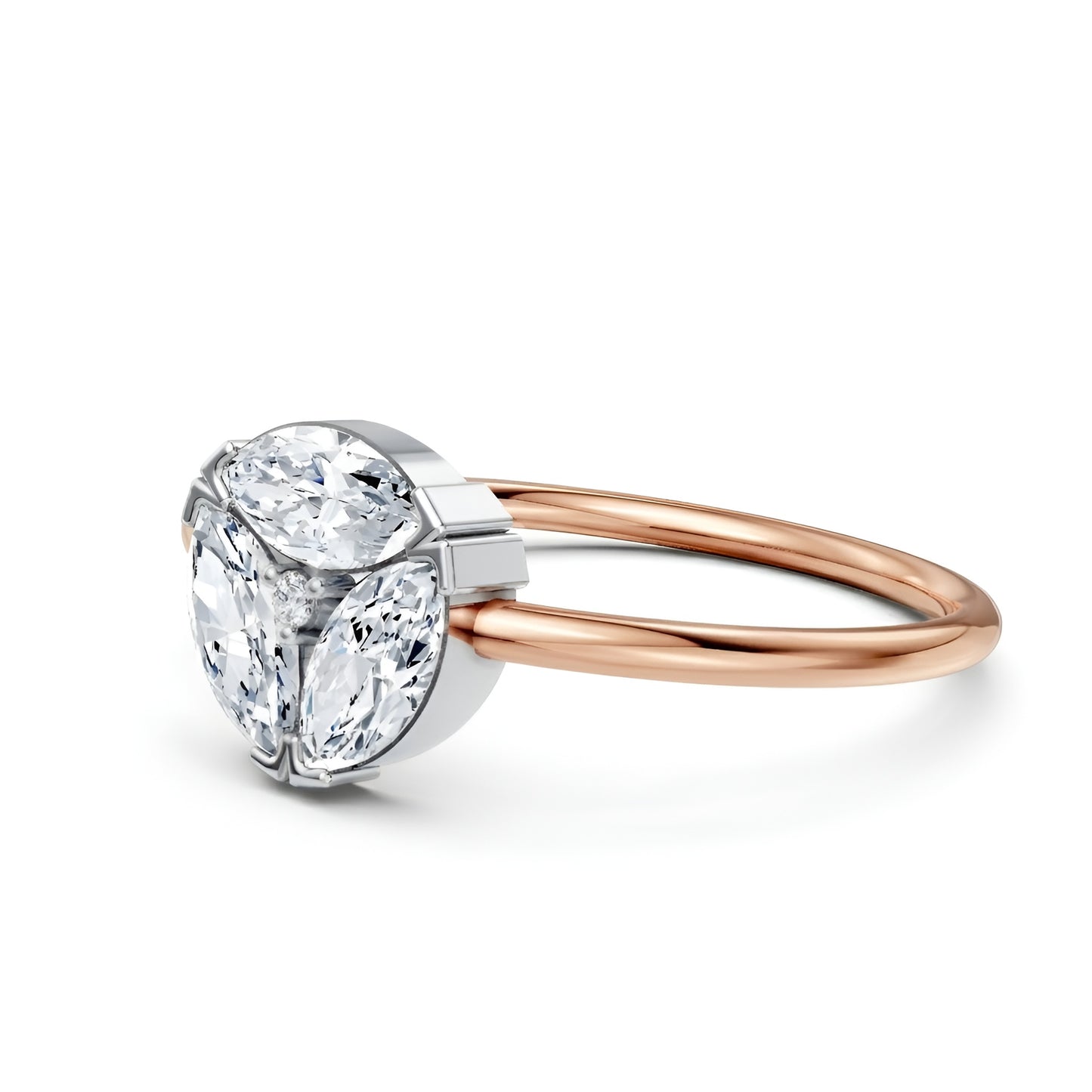 9K Solid Gold Marquise Cut Moissanite Diamond Ring Women Engagement Promise Ring Fine Jewelry Gift