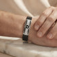 925 Sterling Silver Luxury Men's Designer Spring Band Bracelet