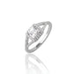 925 Sterling Silver Princess Cut American Diamond Ring Women Wedding Band Size 5-27