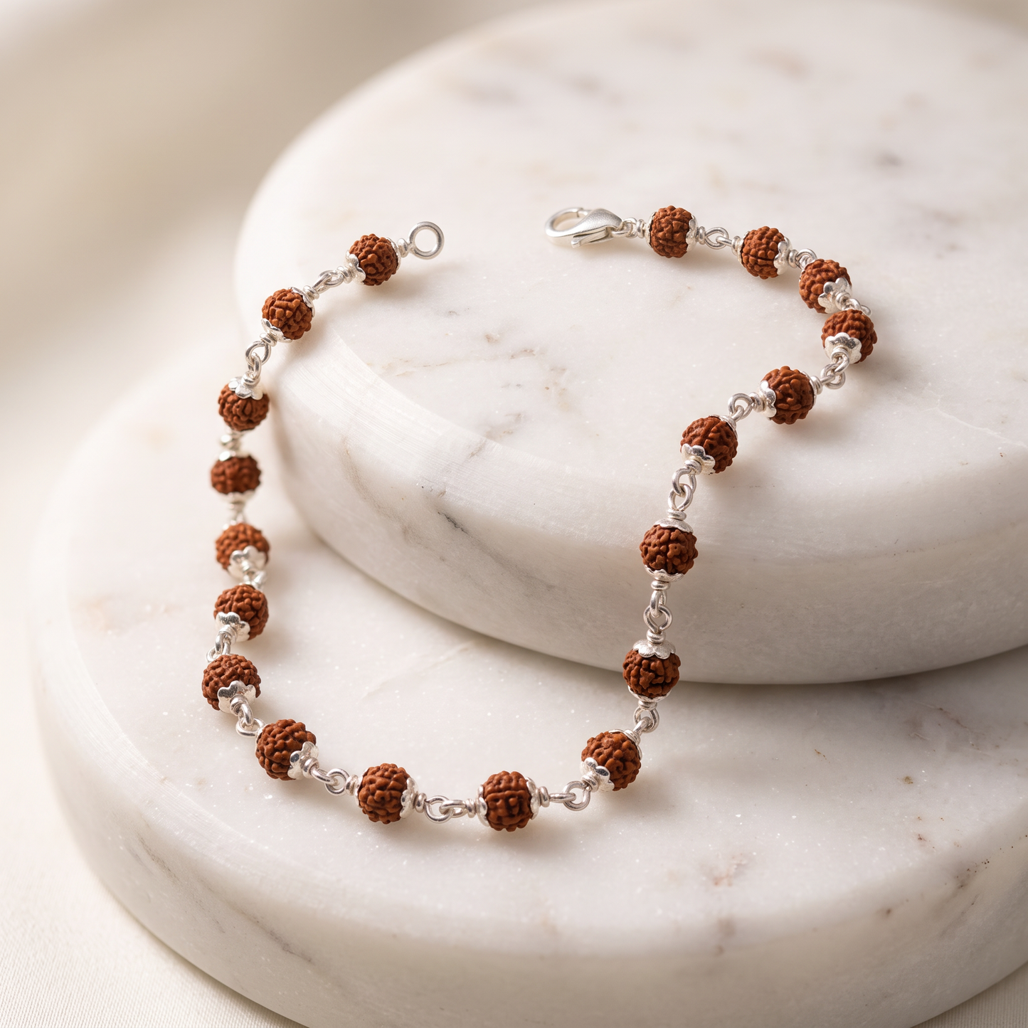 925 Silver Rudraksha Bracelet & Rakhi