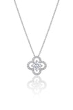 Silver Clover Pendant Necklace Women American Diamond Chain Gift | Van Cleef chain