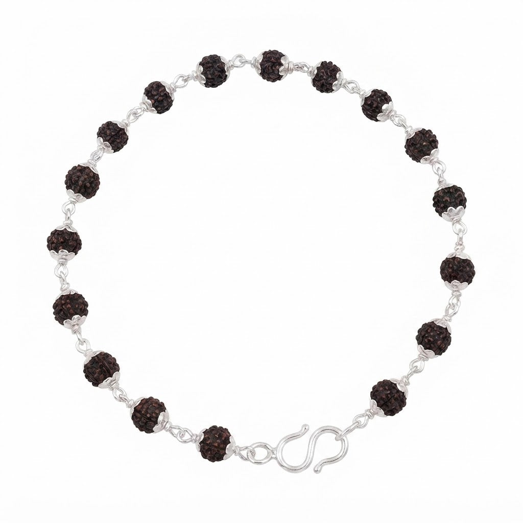 Silver Rudraksha Bracelet for Men