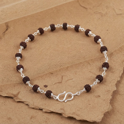 Silver Rudraksha Bracelet for Men