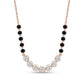 Elegant Rose Gold Mangalsutra Necklace with American Diamond