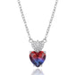Elegant 925 Sterling Silver Gradient Heart Pendant Necklace for Women