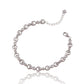 Silver Infinity Link Bracelet Women American Diamond Adjustable Gift