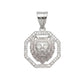 Mens 14K Gold Two Tone Lion Head Pendant
