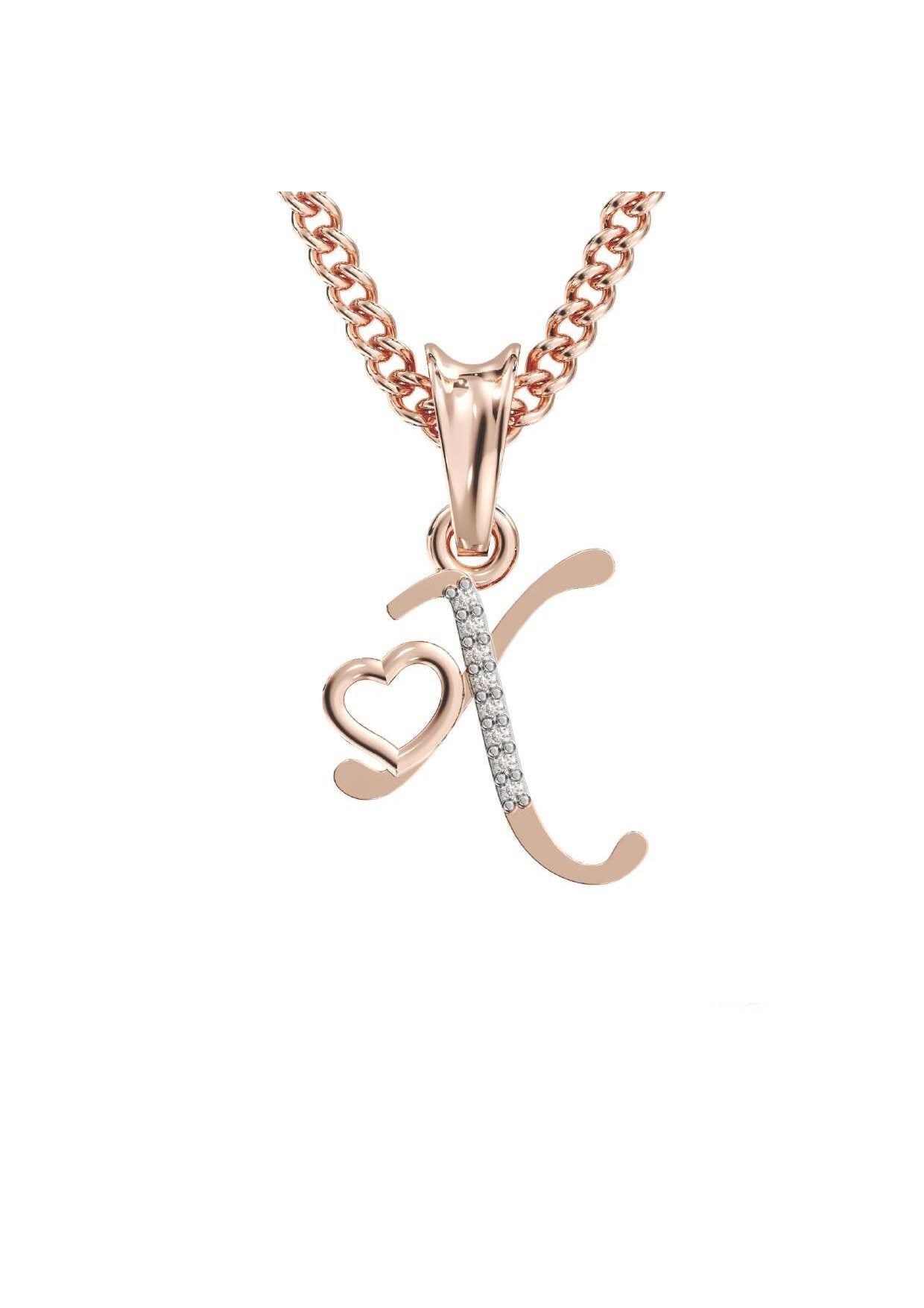 X Initial Alphabet Diamond Pendant - Diamond Jewellery