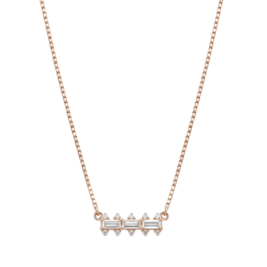 Elegant Gold Necklace with Lab-Grown Diamonds