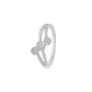 925 Sterling Silver Women Ring American Diamond Cubic Zirconia Statement Band Jewelry