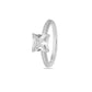 925 Sterling Silver Princess Cut American Diamond Ring - Women's Fine Jewelry