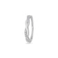 925 Sterling Silver Women Ring American Diamond Twisted Infinity Band Luxury Gift
