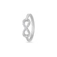925 Sterling Silver Infinity Ring Women American Diamond CZ Band Promise Gift New