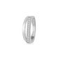 925 Sterling Silver Geometric Ring for Women American Diamond Double Band Jewelry
