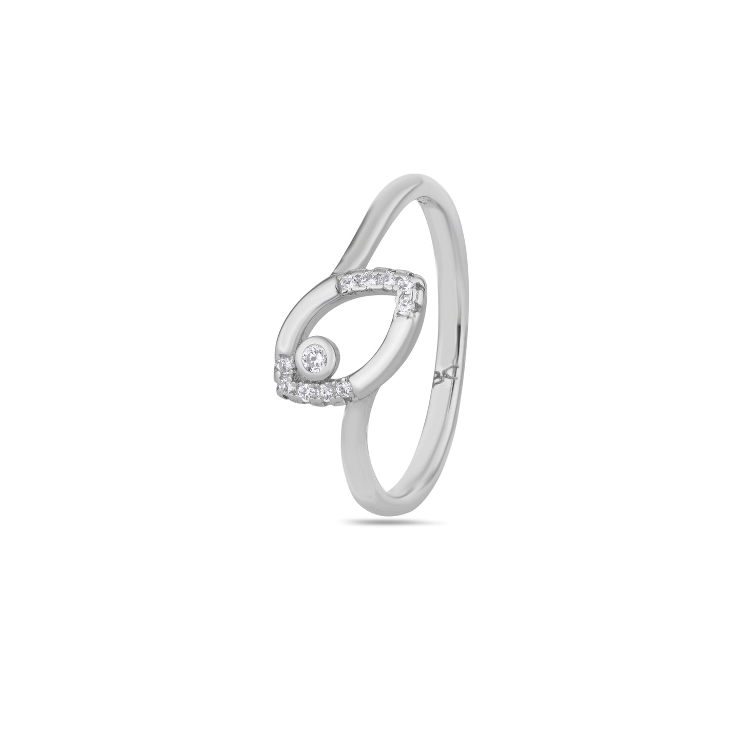 925 Sterling Silver American Diamond Ring Women’s Wedding Engagement Band