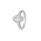 925 Sterling Silver Marquise Ring for Women American Diamond Halo Engagement Band