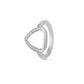 925 Sterling Silver Geometric Triangle Ring for Women American Diamond CZ Band Gift