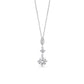 Silver Chain Pendant for Women American Diamond Three Stone Chain