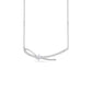 Elegant 925 Silver Bow Diamond Chain Necklace