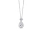 925 Sterling Silver Pear CZ Pendant Chain Women American Diamond Drop Chain