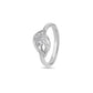 925 Sterling Silver Intertwined Teardrop Ring for Women
