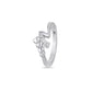 Stunning 925 Sterling Silver Heart Bypass Ring for Women