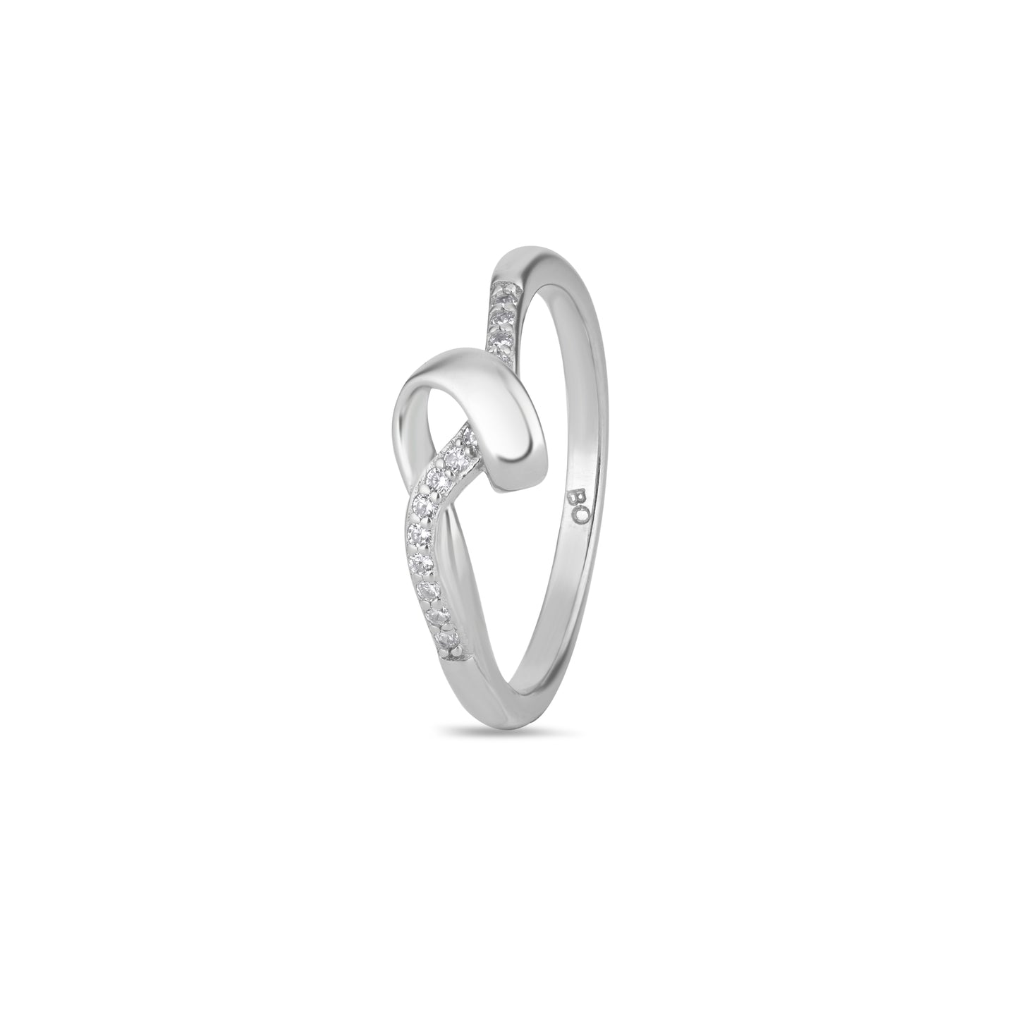 925 Sterling Silver Ring for Women American Diamond CZ Loop Infinity Band Gift