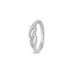 925 Sterling Silver American Diamond Infinity Swirl Ring for Women