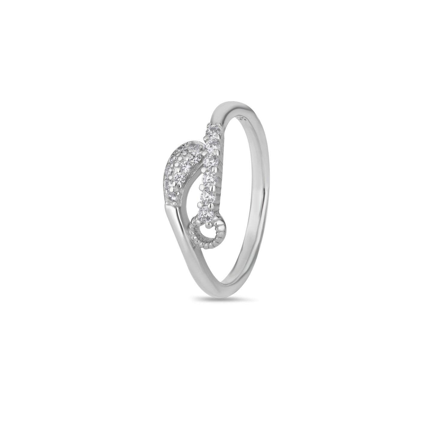 Premium 925 Sterling Silver American Diamond Promise Ring for Women