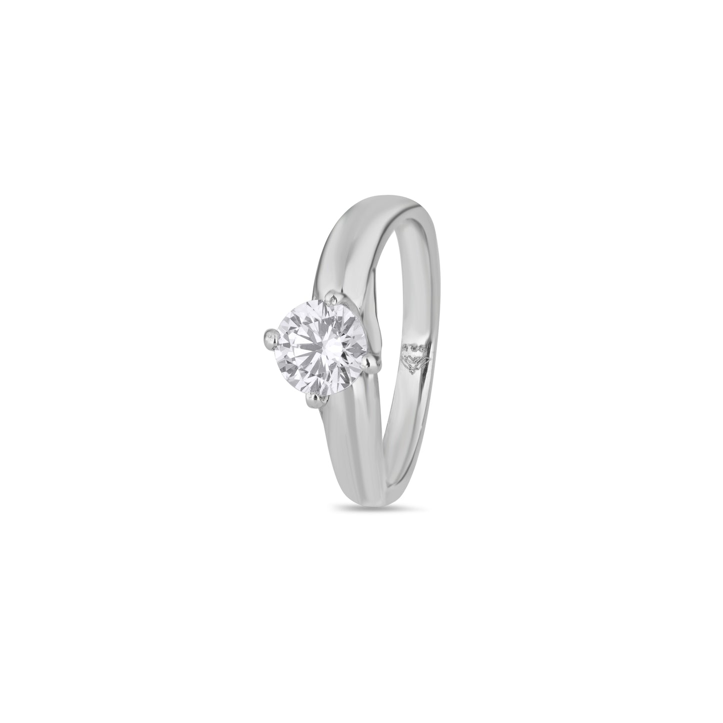 925 Sterling Silver Ring for Women Round Cut American Diamond Solitaire Band Gift