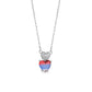 Elegant 925 Sterling Silver Gradient Heart Pendant Necklace for Women