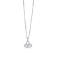 Women's 925 Silver Chain Necklace with CZ Diamond Pendant