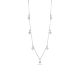 Shimmering American Diamond 925 Silver Dangle Necklace