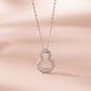 Silver Wulu Gourd Pendant Chain / Baguette American Diamonds