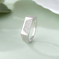 925 Sterling Silver Men’s Geometric Signet Ring
