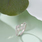 925 Sterling Silver American Diamond Ring for Women Elegant Geometric Band