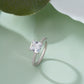 925 Sterling Silver Princess Cut American Diamond Ring - Women's Fine Jewelry