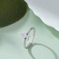 925 Sterling Silver Ring Women American Diamond Pear Cut Engagement Wedding Band