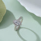 925 Sterling Silver Marquise Ring for Women American Diamond Halo Engagement Band