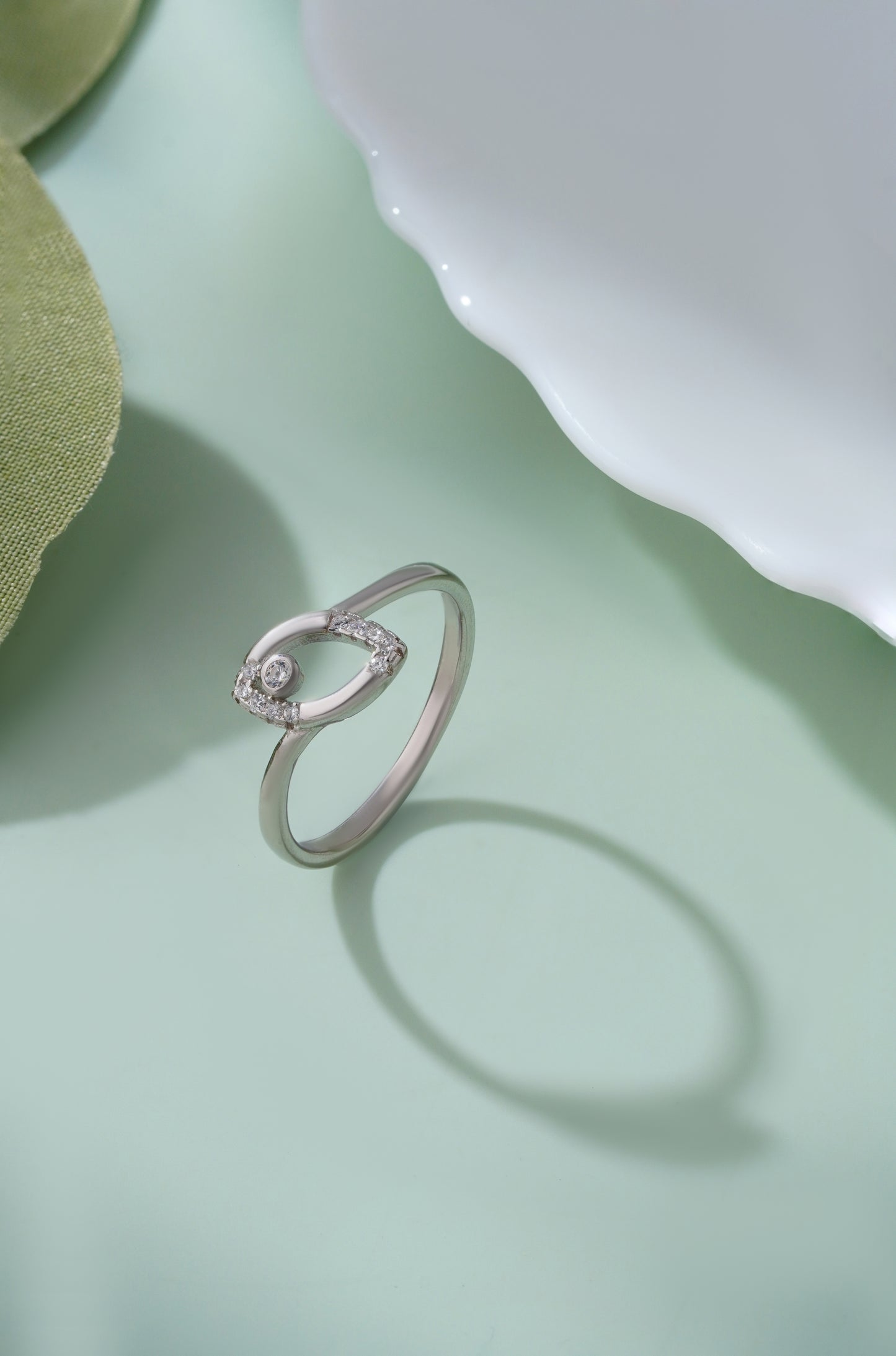 925 Sterling Silver American Diamond Ring Women’s Wedding Engagement Band
