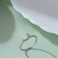 925 Sterling Silver Crescent Moon Ring Women’s American Diamond