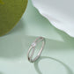 925 Sterling Silver Women Ring American Diamond Split Shank Wedding Engagement Band