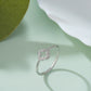 925 Sterling Silver Ring for Women American Diamond Clover Flower Band Gift Boxed