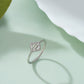 Elegant 925 Sterling Silver Square Halo American Diamond Ring