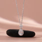925 Sterling Silver Pear CZ Pendant Chain Women American Diamond Drop Chain