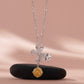 Luxurious 925 Sterling Silver Canary Yellow & White CZ Butterfly Pendant Necklace