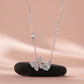 Butterfly Necklace Simulated Aquamarine Cz Diamond Chain Gift | 925 SILVER