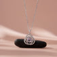 Silver Pink Stone Chain Pendant American Diamond Gift for Her
